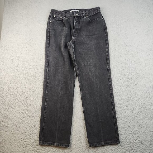 Tommy Hilfiger Jeans Women's 12 Relaxed Fit Black Denim Classic 90s Y2K Vintage - Picture 2 of 10